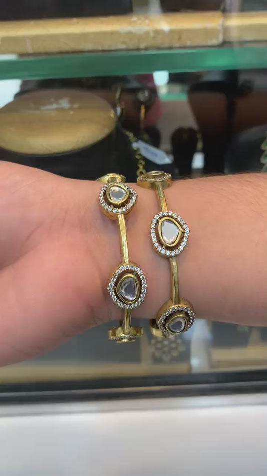 Elegant Kundan Bangles