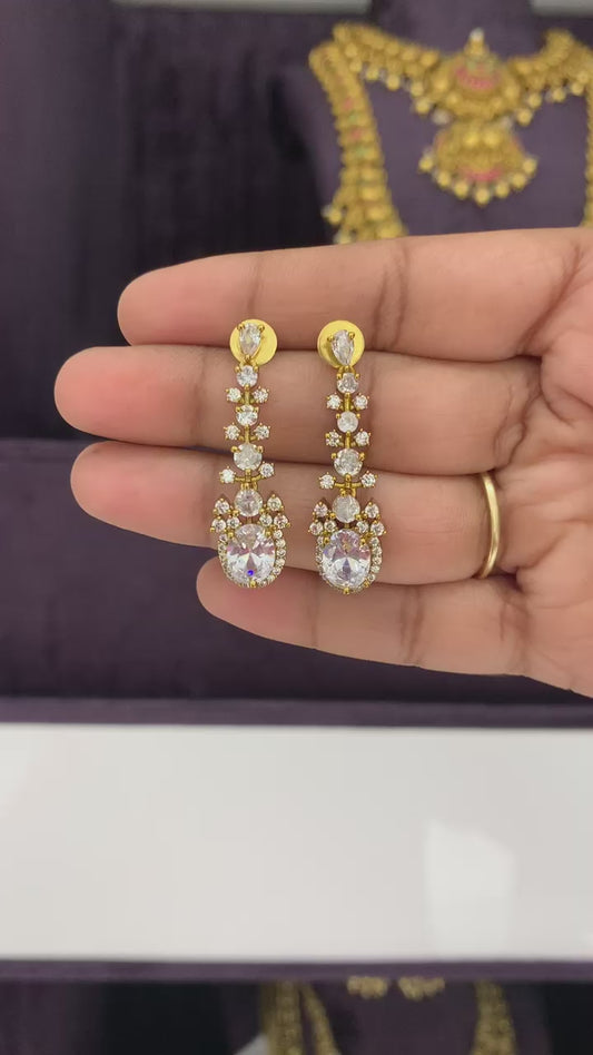 Elegant Diamond Drop Earrings