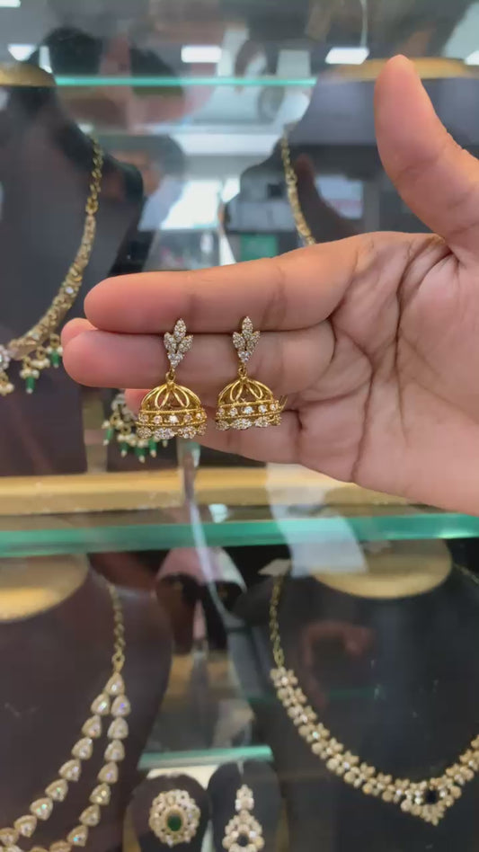 Diamond Glow Jhumkas