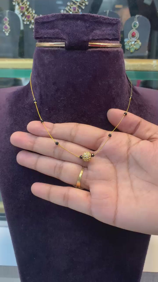 Minimal Gold Bead Mangalsutra