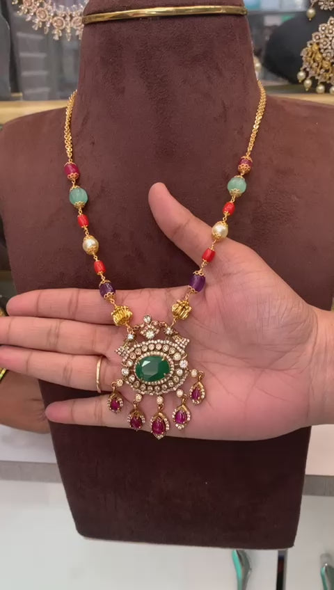Multi-Stone Royal Pendant Necklace