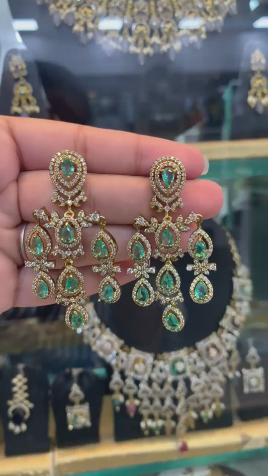 Emerald Drop Designer Earrings